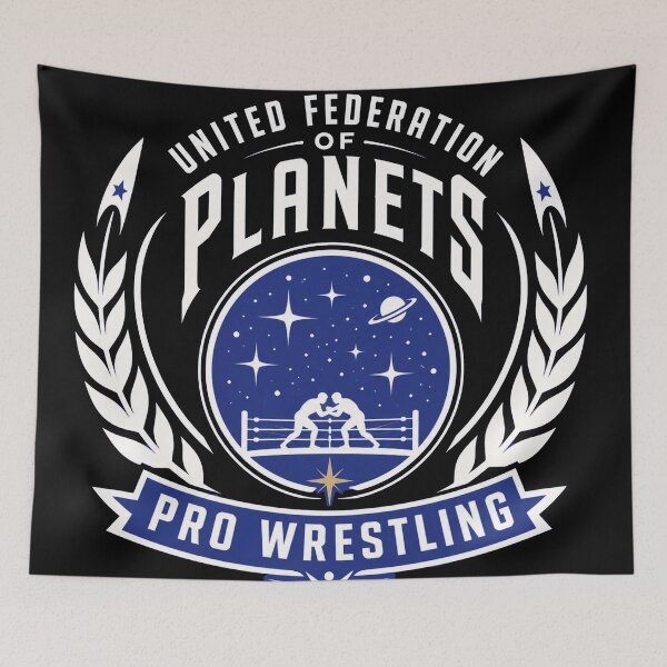 Item preview, Galactic Federation Pro Wrestling Vintage 1960s Sci-Fi Emblem designed and sold by The Irish Whip.