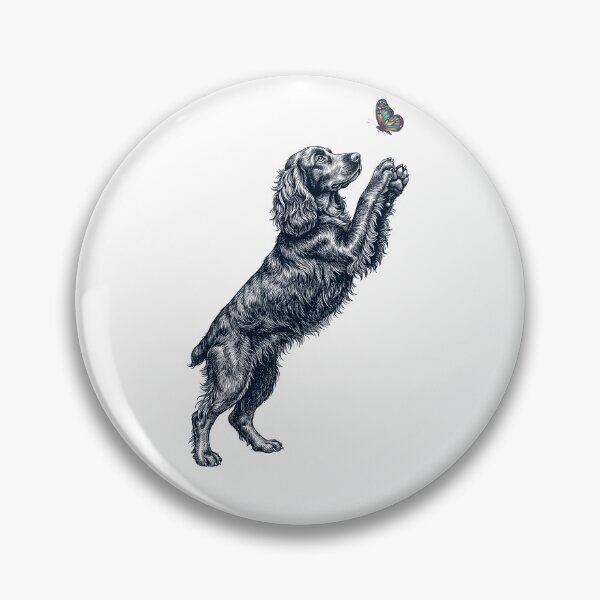 Item preview, Vintage Field Spaniel with Butterfly Dog Mom Owner designed and sold by TerryConnells.