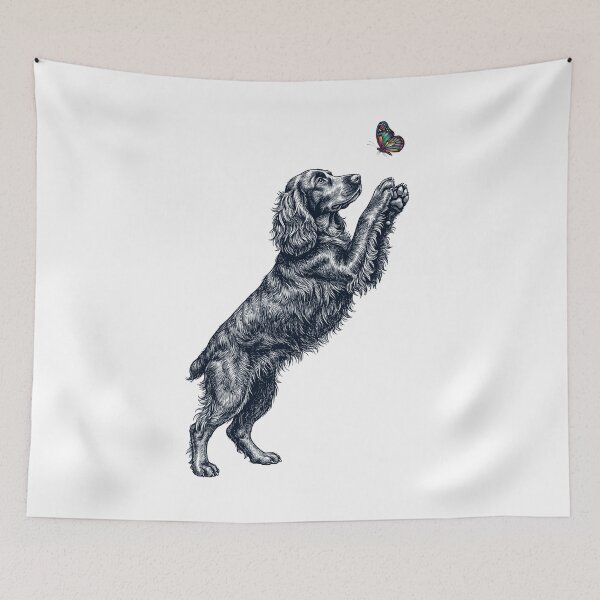 Item preview, Vintage Field Spaniel with Butterfly Dog Mom Owner designed and sold by TerryConnells.