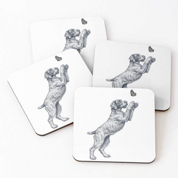 Item preview, Vintage German Wirehaired Pointer with Butterfly Dog Mom Owner designed and sold by TerryConnells.