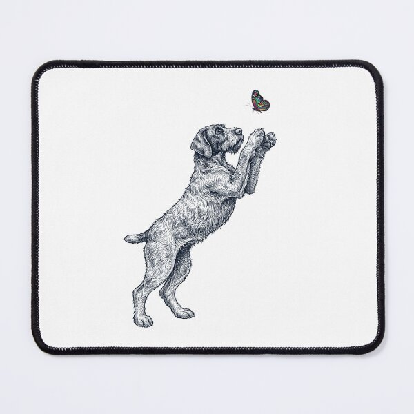 Item preview, Vintage German Wirehaired Pointer with Butterfly Dog Mom Owner designed and sold by TerryConnells.