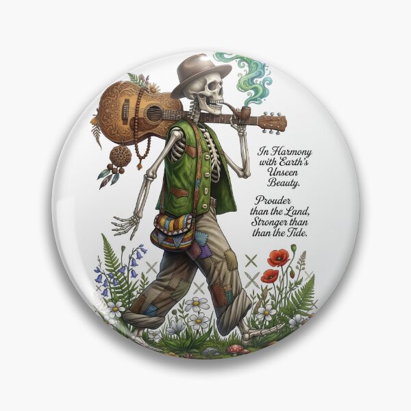 Item preview, Boho Skeleton Guitarist Harmony Earth Nature designed and sold by Sovereign Supply Co..