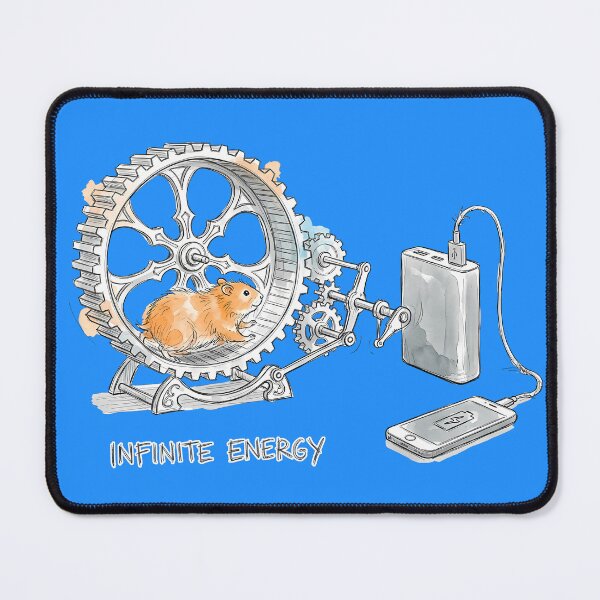 Item preview, Infinite Energy - Hamster Wheel Power Bank Watercolor Art designed and sold by SoulPT.