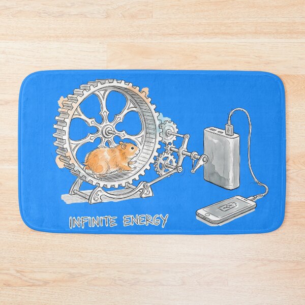 Item preview, Infinite Energy - Hamster Wheel Power Bank Watercolor Art designed and sold by SoulPT.