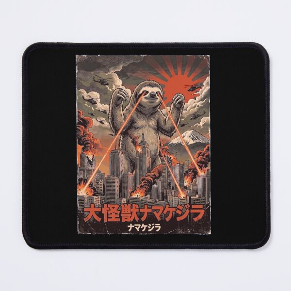Item preview, Slothzilla Japanese Fuji Art Animal Sloth Lover designed and sold by DoodleTortle.