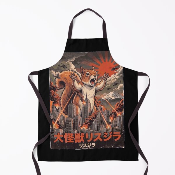 Item preview, Squirrelzilla Japanese Fuji Art Animal Squirrel Lover designed and sold by DoodleTortle.