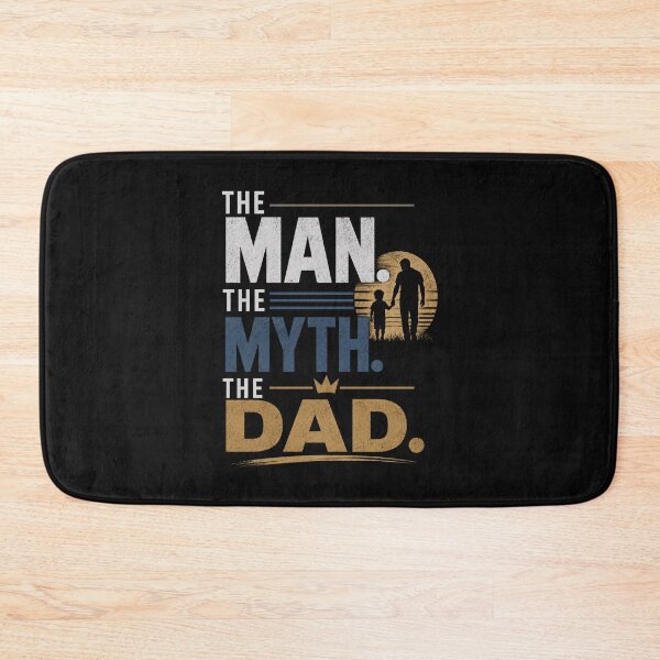 Item preview, The Man The Myth The Dad – Dad and Child Silhouette Father's Day Design designed and sold by RJACreative.