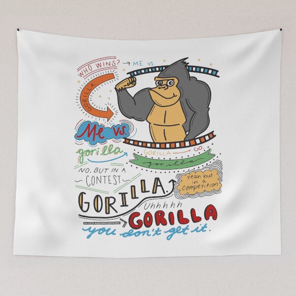Item preview, Who Wins? Me vs. Gorilla – New Girl Funny Quote designed and sold by PmindHalow.