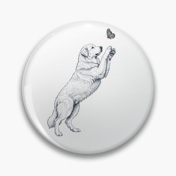 Item preview, Vintage Great Pyrenees with Butterfly Dog Mom Owner designed and sold by TerryConnells.
