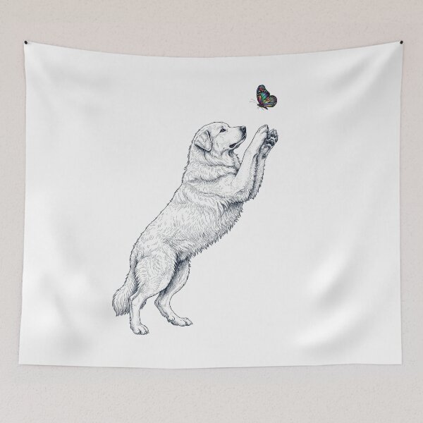 Item preview, Vintage Great Pyrenees with Butterfly Dog Mom Owner designed and sold by TerryConnells.