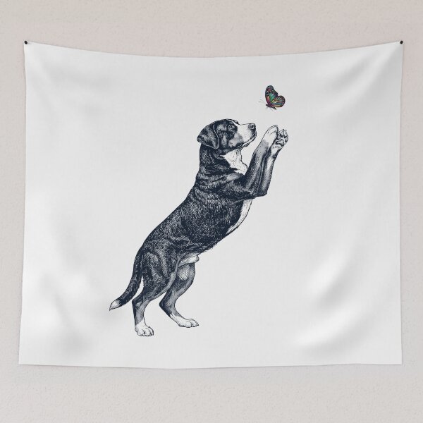 Item preview, Vintage Greater Swiss Mountain Dog with Butterfly Dog Mom Owner designed and sold by TerryConnells.