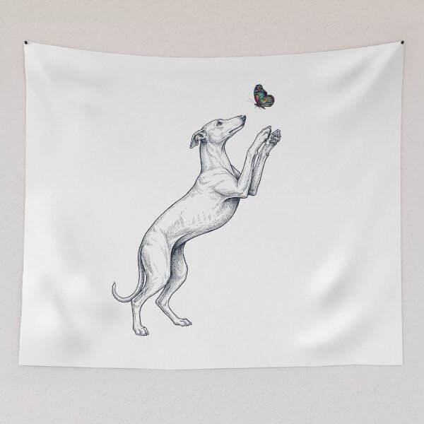 Artikelvorschau, Vintage Greyhound mit Schmetterling Hundemama Besitzer entworfen und verkauft von TerryConnells.