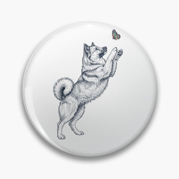 Item preview, Vintage Icelandic Sheepdog with Butterfly Dog Mom Owner designed and sold by TerryConnells.