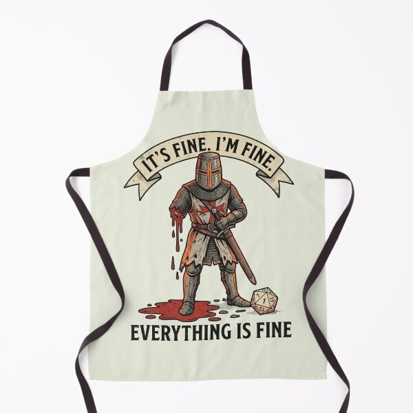 Item preview, Its Fine Im Fine Everything Is Fine Funny Tabletop RPG Knight designed and sold by AdyKurniawan.