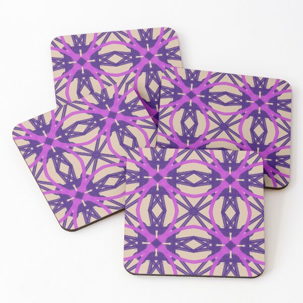 Item preview, Purple and Magenta Geometrical Floral Pattern designed and sold by SweetLilith.