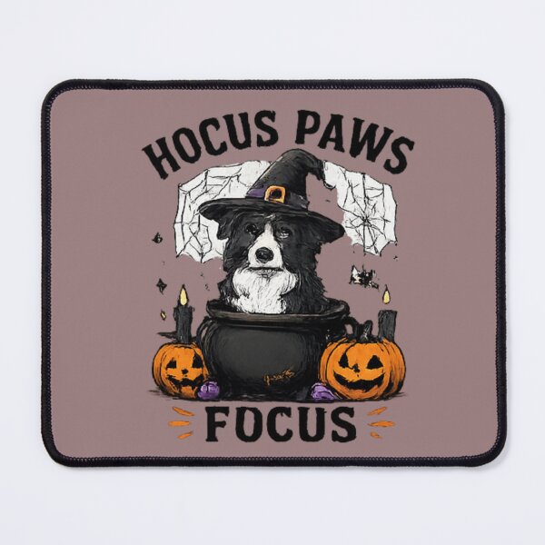 Item preview, Hocus Paws Focus Funny Halloween Witch Dog Design designed and sold by PoojaArtLab.