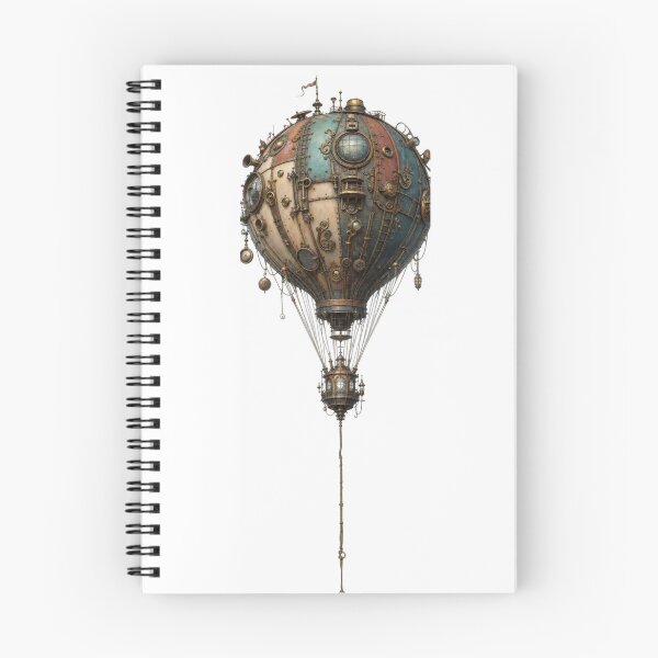 Item preview, Steampunk Hot Air Balloon Fantasy Flying Machine Art designed and sold by bakosshops.