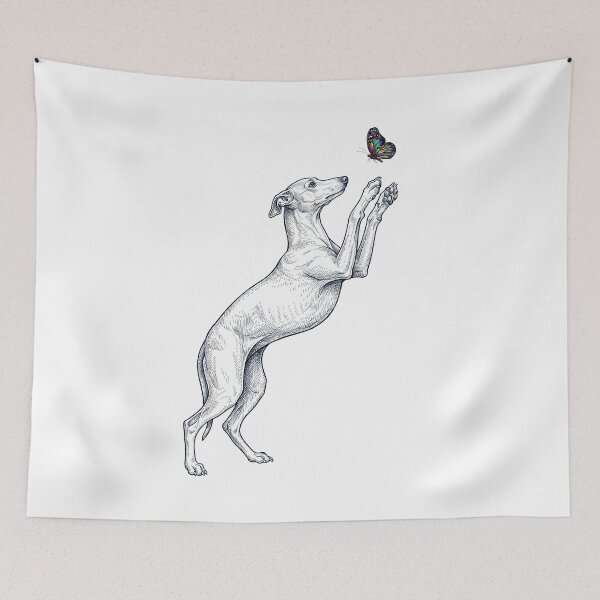 Item preview, Vintage Italian Greyhound with Butterfly Dog Mom Owner designed and sold by TerryConnells.