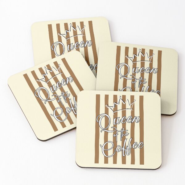 Item preview, Queen of the Coffee Barista Espresso Retro Stripes Cafe Gift designed and sold by TeeArtWorld.