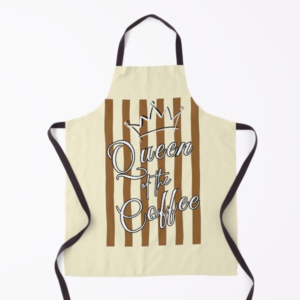 Item preview, Queen of the Coffee Barista Espresso Retro Stripes Cafe Gift designed and sold by TeeArtWorld.