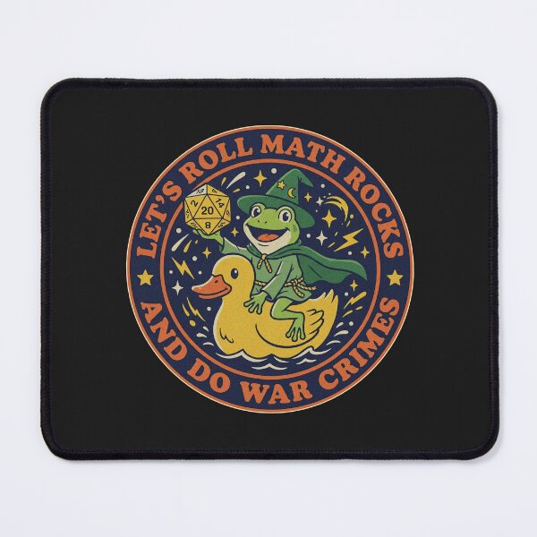 Item preview, Let's Roll Math Rocks and Do War Crimes Funny Frog RPG Retro designed and sold by AdyKurniawan.
