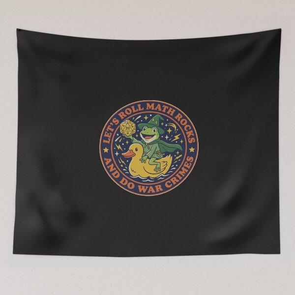 Item preview, Let's Roll Math Rocks and Do War Crimes Funny Frog RPG Retro designed and sold by AdyKurniawan.