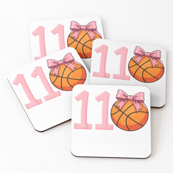 Item preview, 11th Birthday Girl Basketball Ball Coquette Pink 11 Eleven T-Shirt designed and sold by RKdrawings.