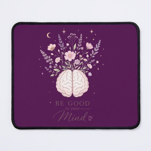 Item preview, Be Good To Your Mind Floral Brain Mental Health Art designed and sold by Core design hub .