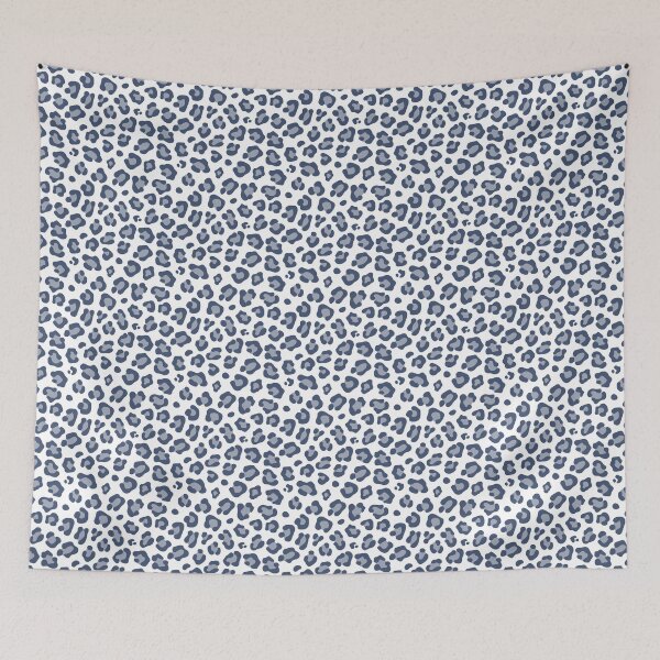 Item preview, White and Blue leopard print designed and sold by pattern-archive.