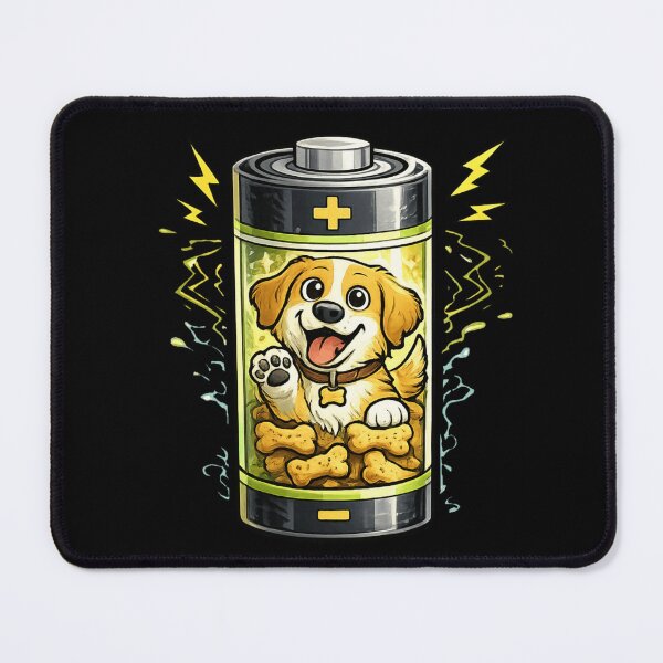 Item preview, Funny Dog Battery Fully Charged - Cute Golden Puppy Infinite Energy Meme designed and sold by MythoWorldddd.