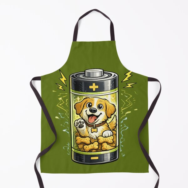 Item preview, Funny Dog Battery Fully Charged - Cute Golden Puppy Infinite Energy Meme designed and sold by MythoWorldddd.
