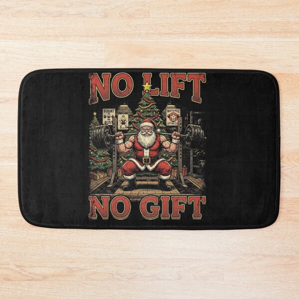 Item preview, No Lift No Gift Funny Buff Santa Christmas Gym Workout designed and sold by AdyKurniawan.