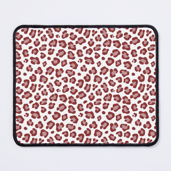 Item preview, White and Brick Red leopard print designed and sold by pattern-archive.