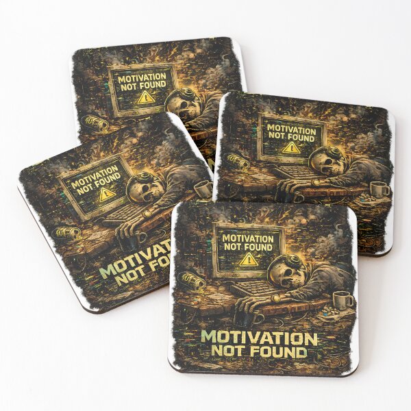 Item preview, Error 404 Motivation Not Found Funny Burnout Meme Design designed and sold by RebelVibeX.