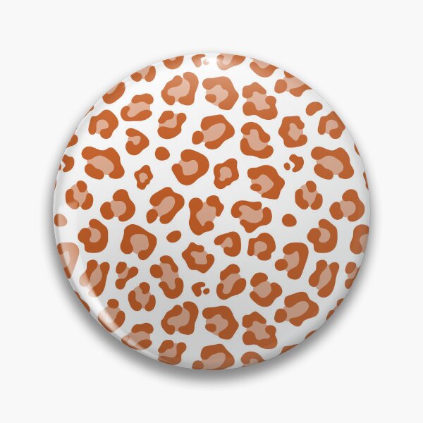 Item preview, White and Burnt Orange leopard print designed and sold by pattern-archive.