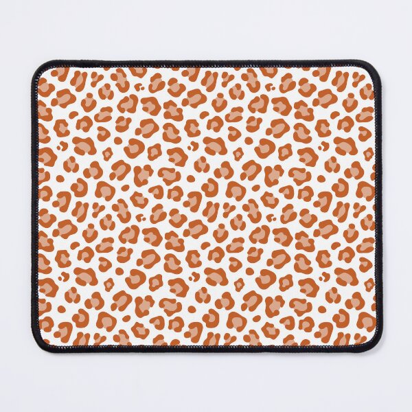 Item preview, White and Burnt Orange leopard print designed and sold by pattern-archive.