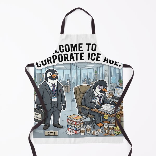 Item preview, Corporate Ice Age Funny Work Sticker designed and sold by SoftAuraStudi0.