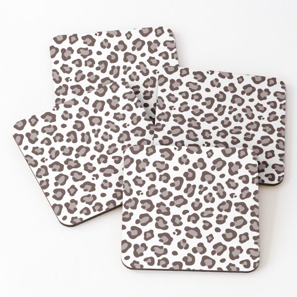 Item preview, White and Chocolate leopard print designed and sold by pattern-archive.
