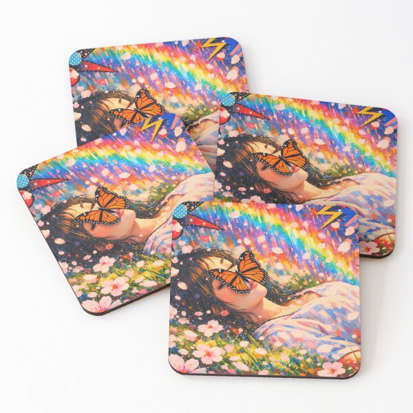 Item preview, Sleeping Dreamer in Colorful Rain designed and sold by M-Y-A-R-T-.