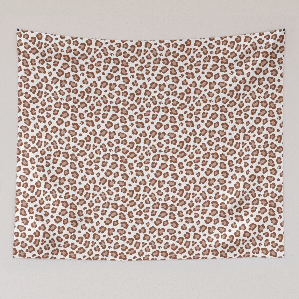 Item preview, White and Copper leopard print designed and sold by pattern-archive.