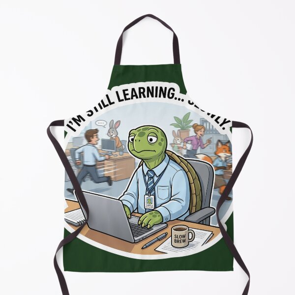 Item preview, Turtle Office Meme | Slow But Trying Work Sticker | Funny Job Learning Humor Gift designed and sold by SoftAuraStudi0.