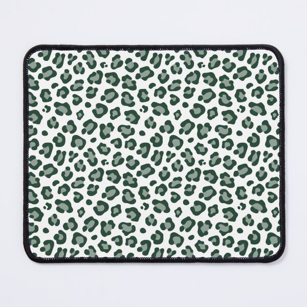 Item preview, White and Forest Green leopard print designed and sold by pattern-archive.