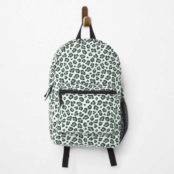 Item preview, White and Forest Green leopard print designed and sold by pattern-archive.