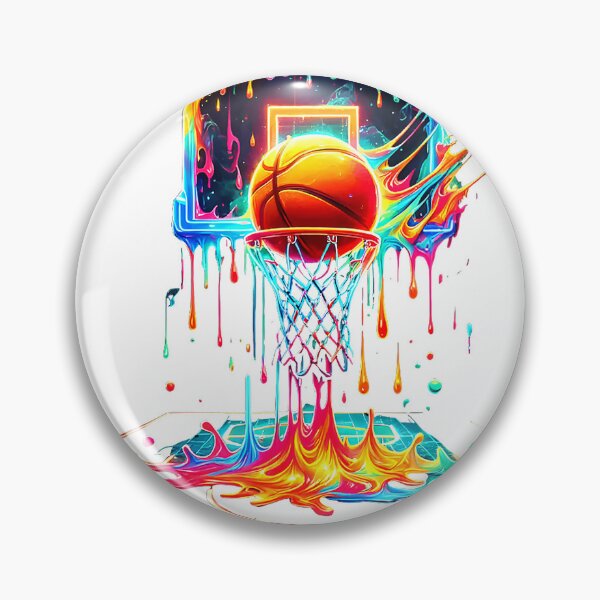 Item preview, Basketball Drip Neon Basketball Graphics Basketball Men Kids T-Shirt designed and sold by KTY-NUSS.