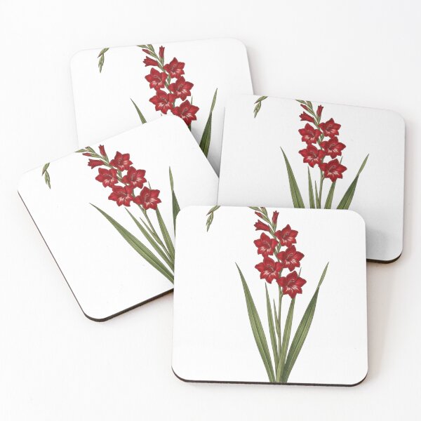 Item preview, Copy of Vintage Red Gladiolus - Botanical Sword Lily  Art designed and sold by Atlasoloji.