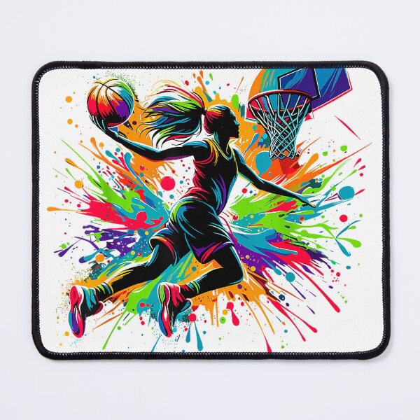 Item preview, Basketball Girl Graffiti Colorful T-Shirt designed and sold by RKdrawings.
