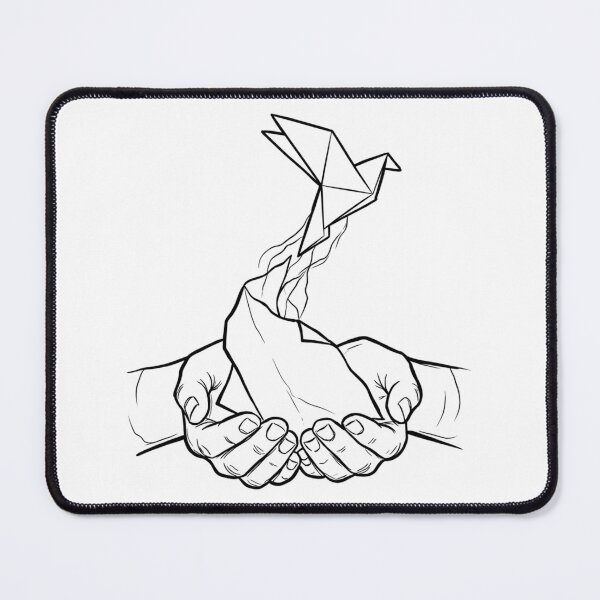 Item preview, Vintry off. Origami Bird Surreal Ink Sketch designed and sold by VintryOff.