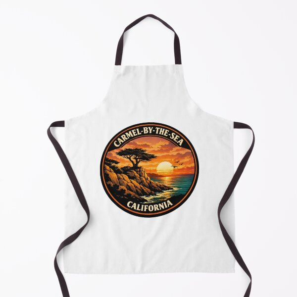 Item preview, Carmel-by-the-Sea California: Lone Cypress Cliff Illustration designed and sold by CircinusStore.