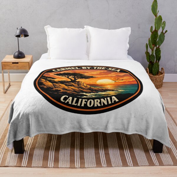 Item preview, Carmel-by-the-Sea California: Lone Cypress Cliff Illustration designed and sold by CircinusStore.