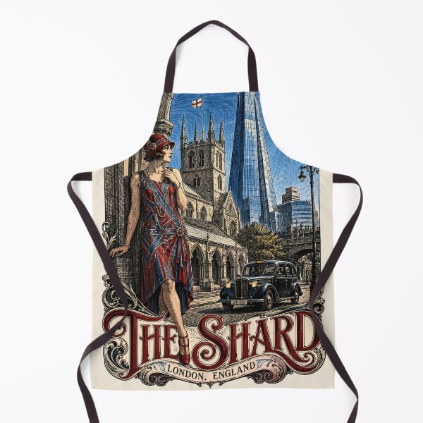 Item preview, The Shard, London, England [Wood Engraving] — Flapper Standing by the Southwark Cathedral Cloisters designed and sold by elektronen.